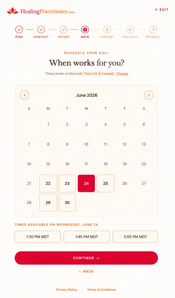 RadiateOS booking preview
